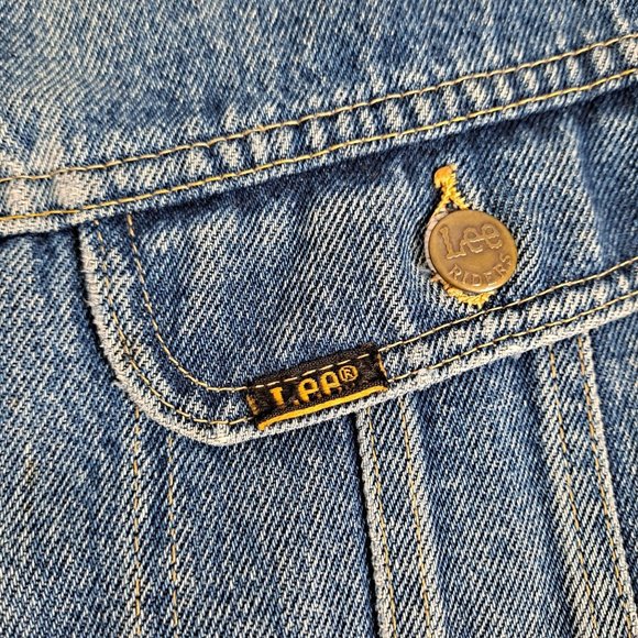 Vintage Storm Rider Lee Jean Jacket Men 46 Long Union Made Blanket Lined Denim - Picture 12 of 15